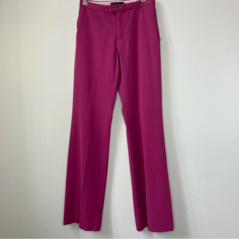 Club Monaco Bright Magenta Straight-Leg Trousers